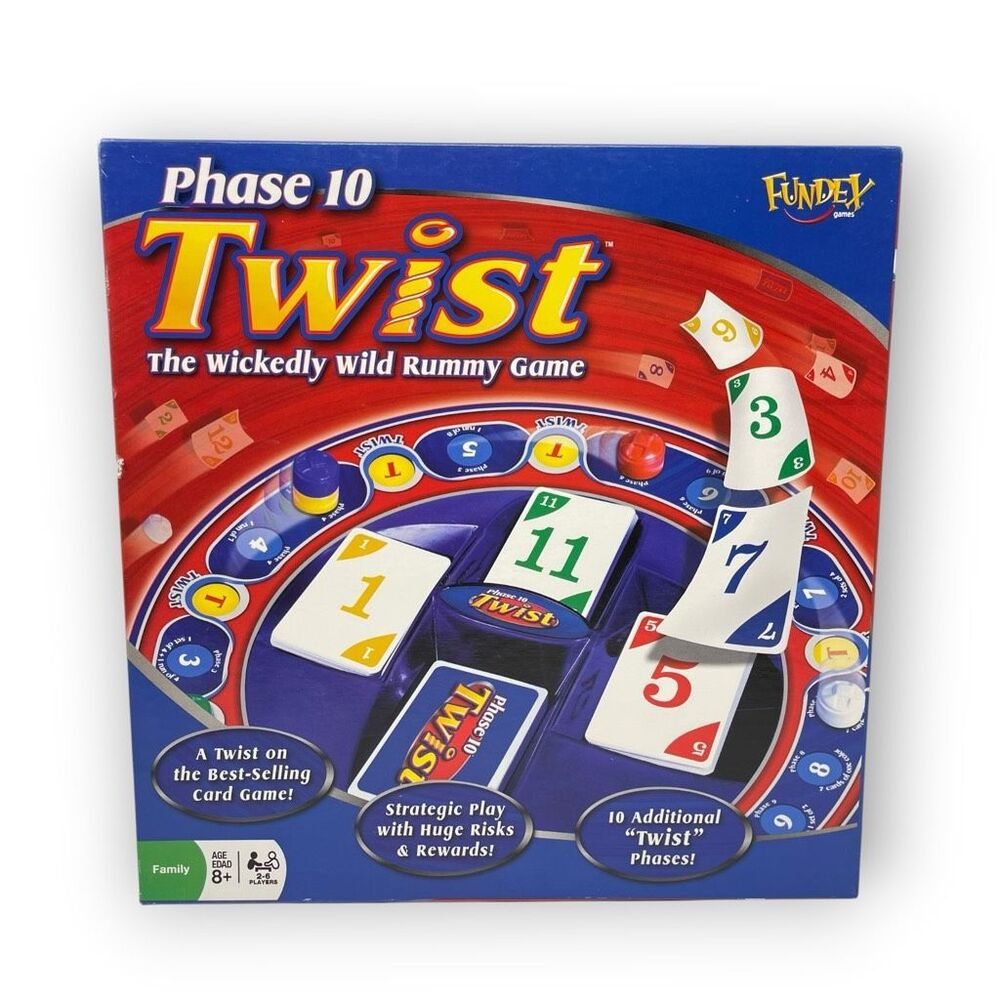 Fundex Phase 10 Twist Board Game 2008 Incomplete Missing One Pawn